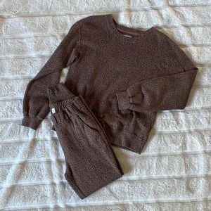 Abercrombie leopard print sweatsuit